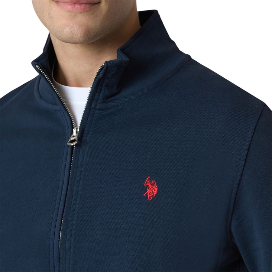 Greg felpa a collo alto in cotone con chiusura zip da uomo U.S. Polo Assn | US41187002179